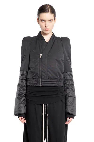 Rick Owens Drkshdw Woman Black Jackets In Black