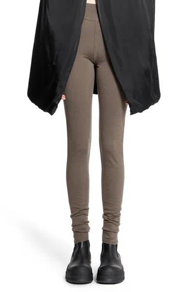 Shop Rick Owens Woman Grey Trousers