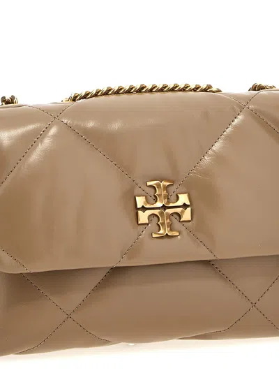 Tory Burch Brown Kira Diamond Quilt Convertible Soft Leather Bag