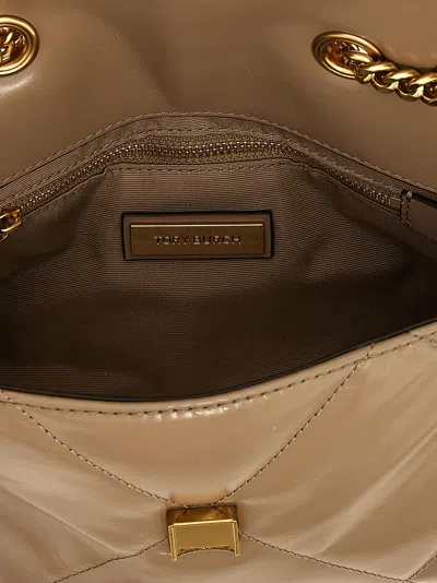 Tory Burch Brown Kira Diamond Quilt Convertible Soft Leather Bag