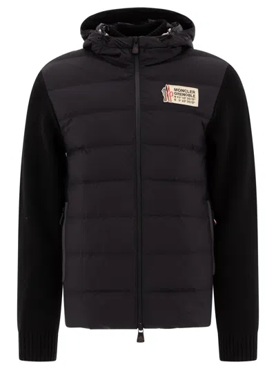 Shop Moncler Tricot Down Jacket Jackets In Black