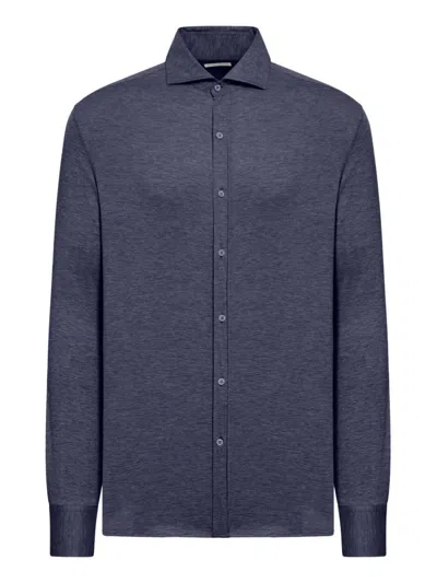 Shop Brunello Cucinelli Shirt In Blue