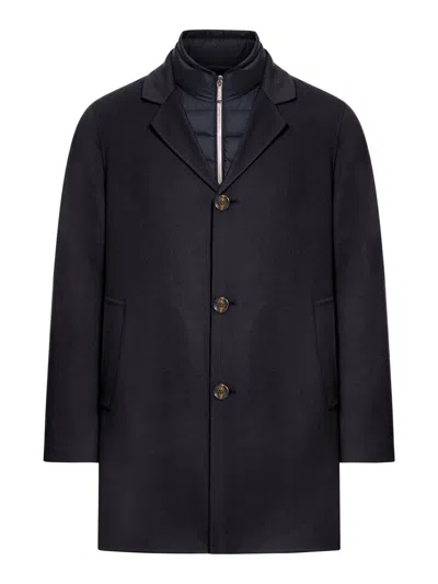 Shop Moorer Coat In Blue