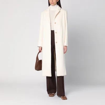Loulou Studio Ivory Alpaca-blend Coat In White