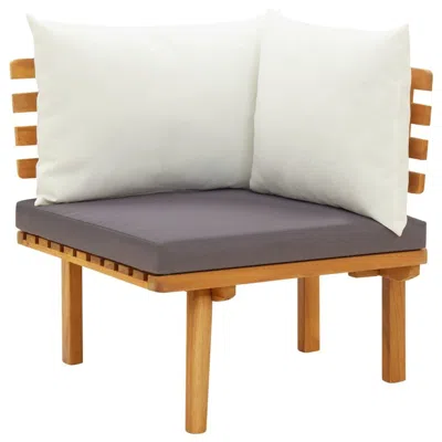 Vidaxl Garden Corner Sofa With Cushions Solid Acacia Wood, 46673