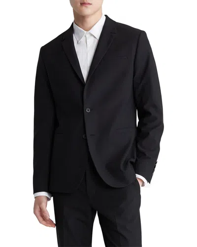Calvin Klein Refined Stretch Blazer In Black