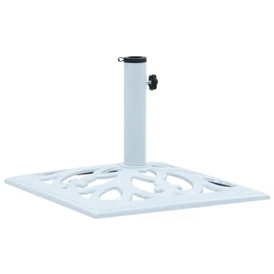 Vidaxl Umbrella Base White 26.5 Lbs 19.3" Cast Iron, 47867
