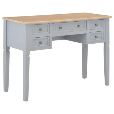 Vidaxl Writing Desk Gray 43.1"x17.7"x30.5" Wood, 280070