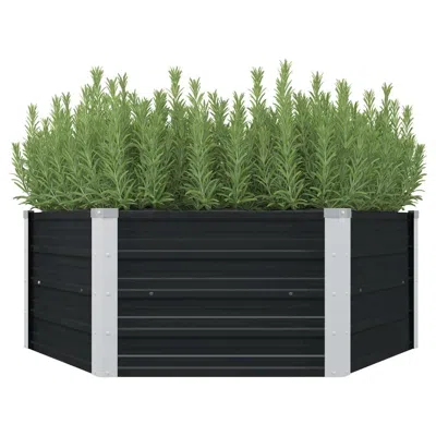 Shop Vidaxl Raised Garden Bed Anthracite 50.8"x50.8"x17.7" Galvanized Steel 5723
