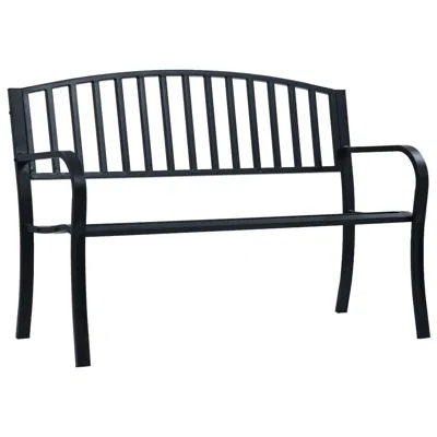 Vidaxl Patio Bench Black 47.2" Steel