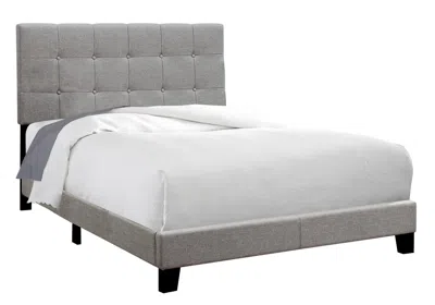 Homezia Full Size Grey Linen Bed
