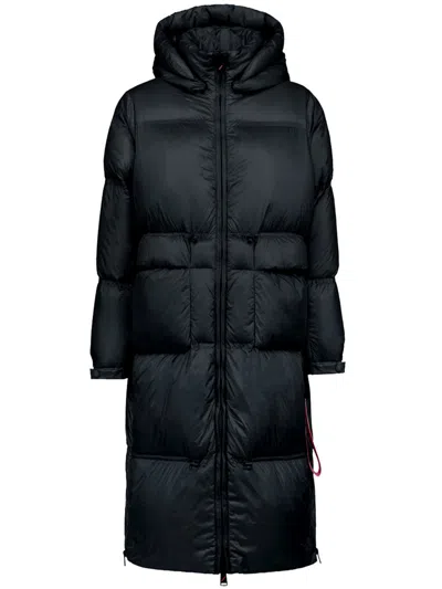 After Label Hooded Quilted Puffer Coat In Black