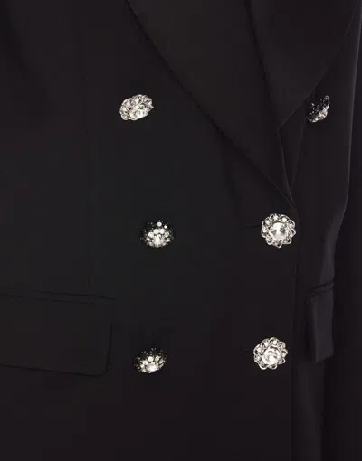 Pinko Vallini Double Layers Dyagonal Jacket In Black