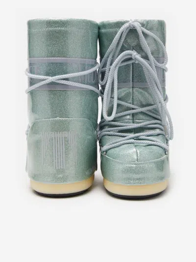 Moon Boot Boys Icon Jr Glitter Boots In Blue
