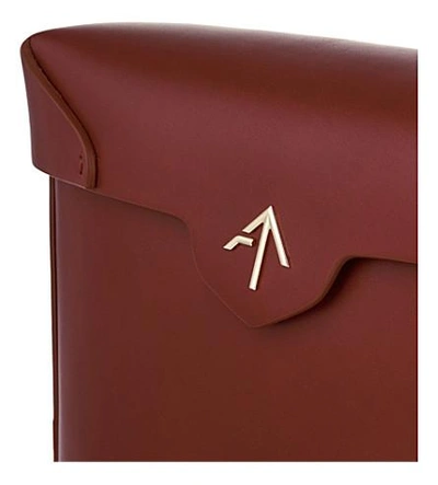 Shop Manu Atelier Pristine Leather Shoulder Bag In Red