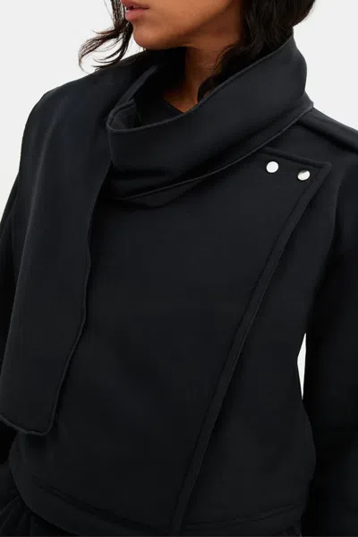 Girlfriend Collective Black Jaya Scarf Sweatshirt