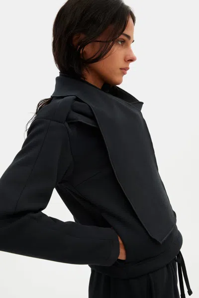 Girlfriend Collective Black Jaya Scarf Sweatshirt