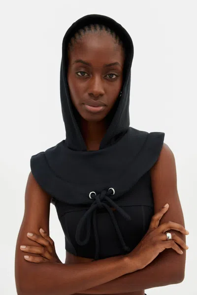 Girlfriend Collective Black Thea Detachable Hoodie