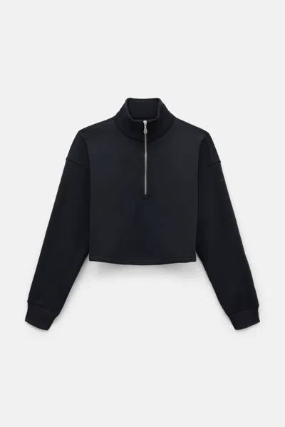 Girlfriend Collective Black Vega Half-zip Sweatshirt