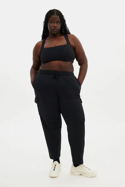 Girlfriend Collective Black Winslow Cargo Sweatpant