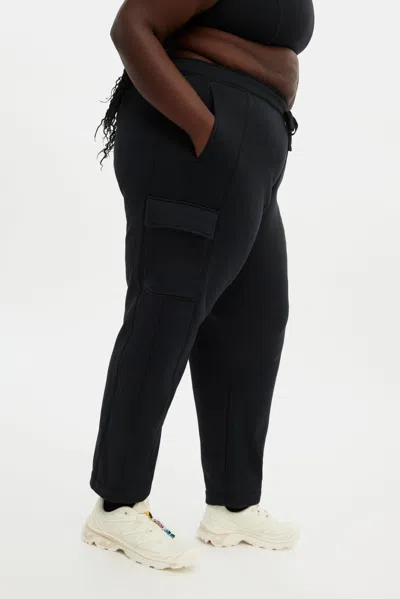 Girlfriend Collective Black Winslow Cargo Sweatpant