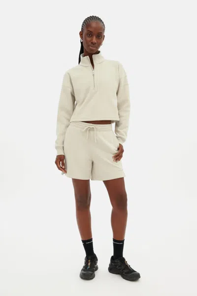 Girlfriend Collective Bone Vega Half-zip Sweatshirt