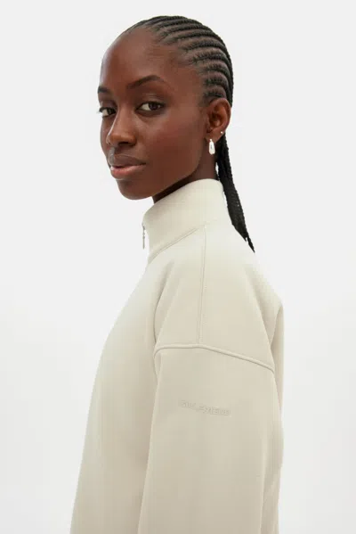Girlfriend Collective Bone Vega Half-zip Sweatshirt
