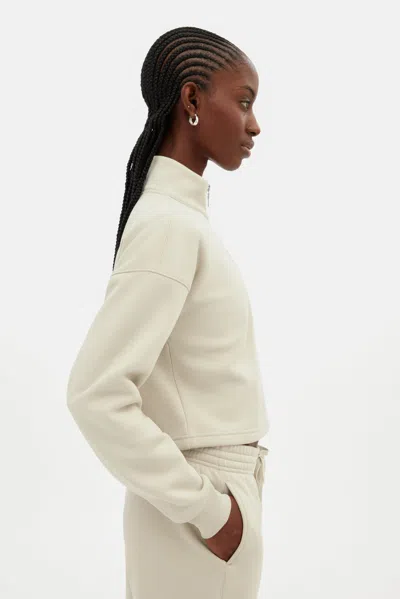 Girlfriend Collective Bone Vega Half-zip Sweatshirt