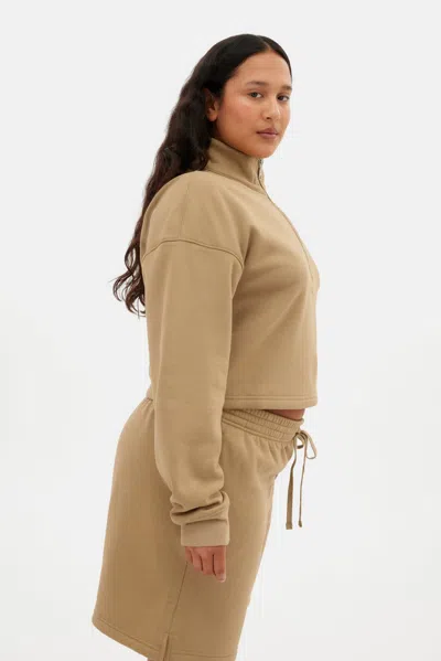 Girlfriend Collective Brulee Vega Half-zip Sweatshirt