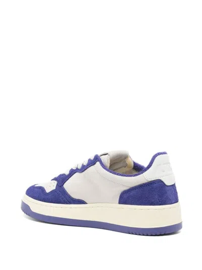 Autry Medalist Low Leather And Suede Sneakers In Purple
