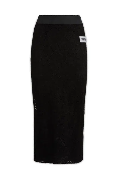 Dolce & Gabbana Synthetic Fibers Skirt In Black