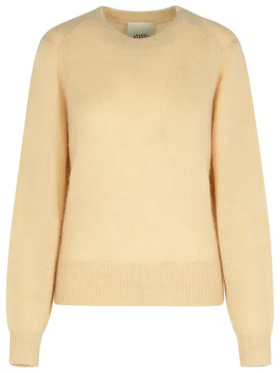 Isabel Marant Puff Sleeves Oversized Knit Sweater In Beige