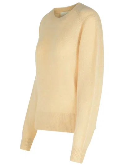 Isabel Marant Puff Sleeves Oversized Knit Sweater In Beige