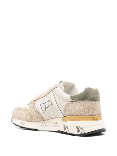 Shop Premiata Sneakers In Beige