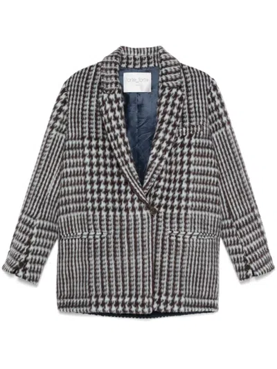 Forte Forte Check-pattern Coat In Multicolour