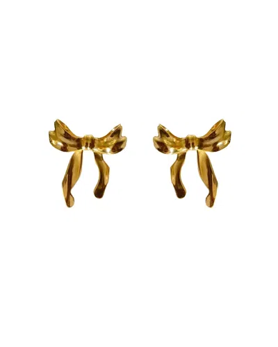 Hannan Ribbon Studs In Gold