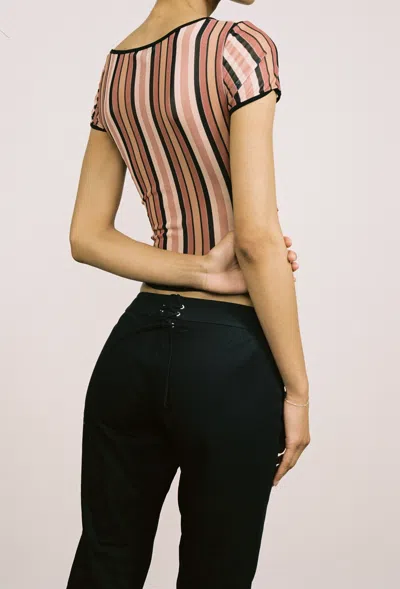 Fw24 Mimi Tee In Salmon Stripe
