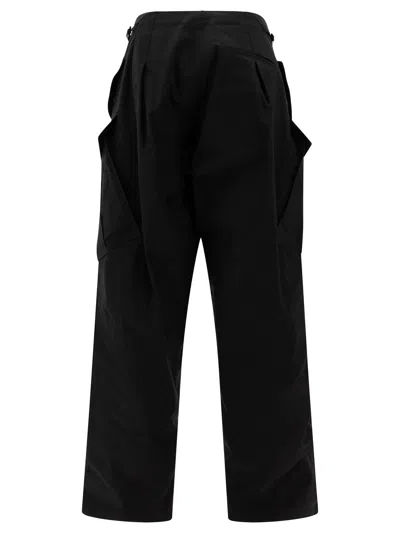 Alexander Mcqueen Women Oversize Cargo Trousers In Black