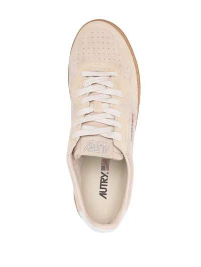 Shop Autry Medalist Low Man Mix/suede Sand/ecru