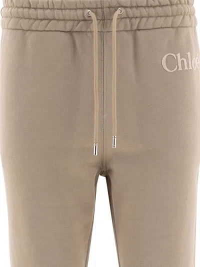 Shop Chloé Cotton Fleece Joggers