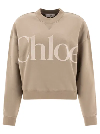 Shop Chloé Cotton Fleece Sweatshirt