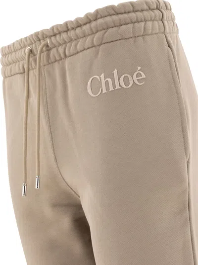 Shop Chloé Cotton Fleece Joggers