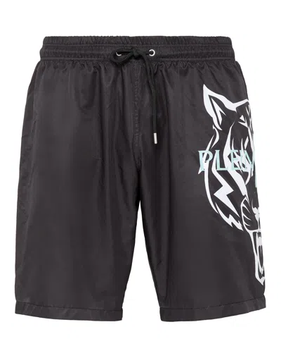 Plein Sport Tiger-print Swim Shorts In Multi