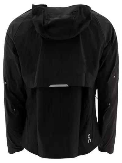 On Core Hooded Jacket With Elastic Cuffs And Reflective Accents