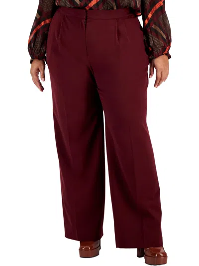 Bar Iii Trendy Plus Size High-rise Wide-leg Pants, Created For Macy's In Multi