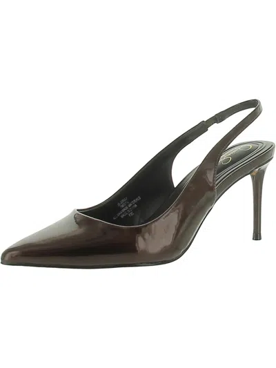 Jessica Simpson Souli Womens Cushioned Footbed Pointed Toe Slingback Heels In Multi