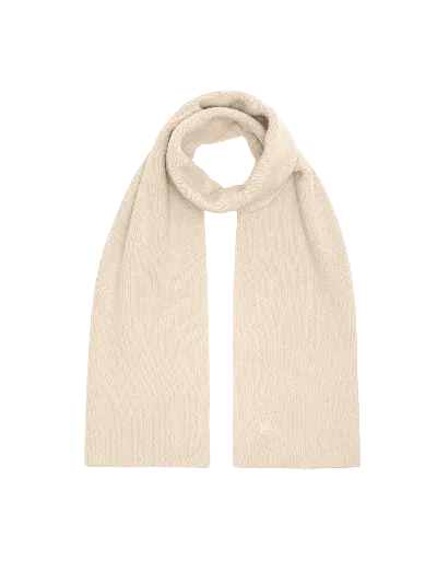 Shop Pangaia Dna Recycled Cashmere Scarf — Ecru Ivory In White