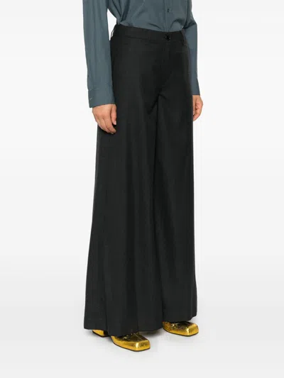 Theory Women's Wool Flannel Ultra Wide-leg Pants