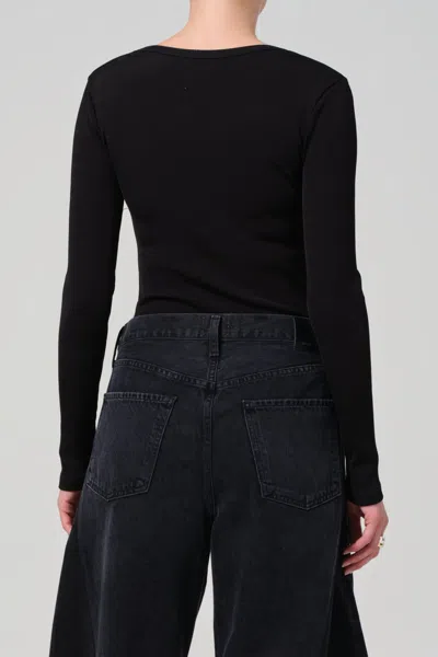 Citizens Of Humanity Juni Ribbed Stretch-jersey Top