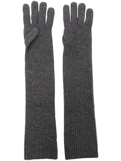 Loulou Studio Loulou De Saison Gloves In Anthracite Melange